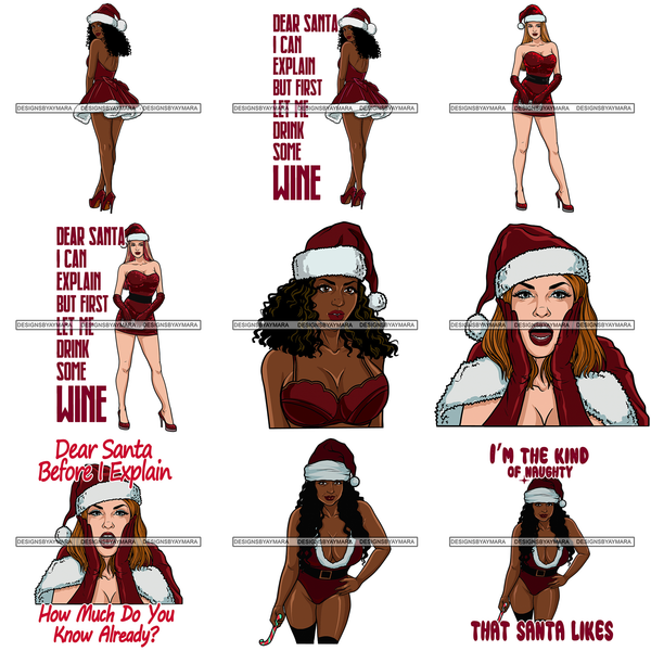 Mega Bundle 106 Christmas Designs Cold Weather Snow Santa Winter SVG PNG JPG Cutting Designs Silhouette Sublimation
