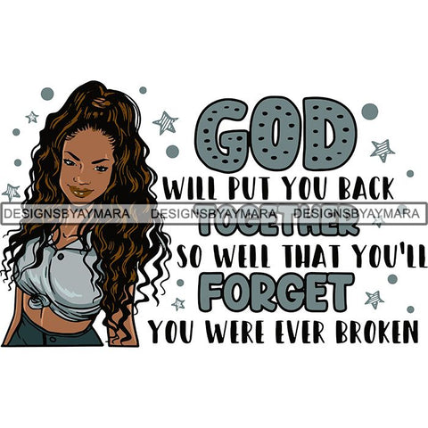 Afro Independent Successful Woman SVG Cutting Files For Silhouette Cricut and More