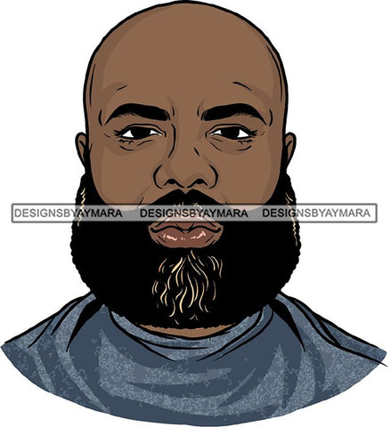 Attractive Black Man Bearded Hipster Model Fashion Male Guy Hombre Masculino Guapo Stylish Close-up Sexy Macho Manly SVG Files For Cutting