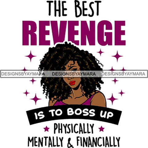 Afro Boss Lady Lord Life Quotes SVG Files For Cutting and More