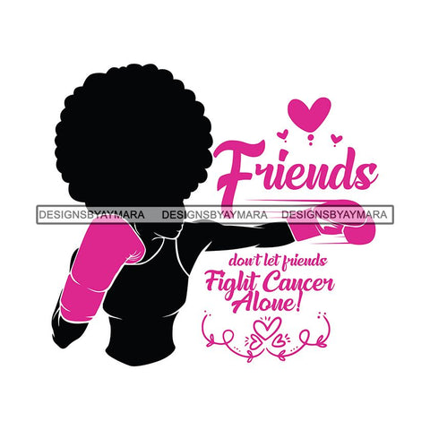 Strong Afro Woman SVG Cancer Survivor Cutting Files For Silhouette Cricut and More