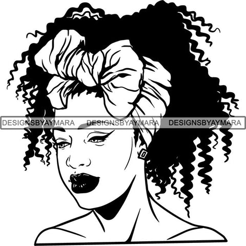 Afro Independent Successful Woman SVG Cutting Files For Silhouette Cricut and More