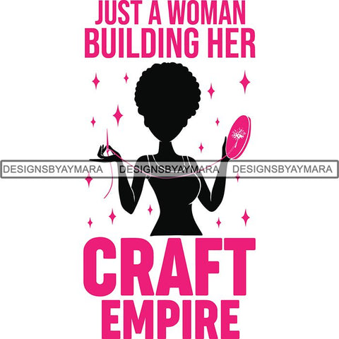 Afro Craft Lady SVG Cutting Files For Silhouette Cricut and More