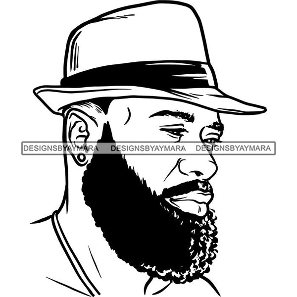 Attractive Man Bearded Hipster Model Fashion Male Guy Stylish Mustache Close-up Sexy Macho Manly SVG Files For Cutting