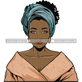 Beautiful Woman Turban Head Wrap Hairstyle SVG Files For Cutting and More!