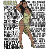 Afro Woman She's Successful Quotes SVG Files For Cutting and More!