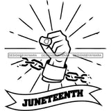 June 19 Juneteenth Emancipation Freedom Holiday African American History  SVG PNG JPG Vector Cutting Files