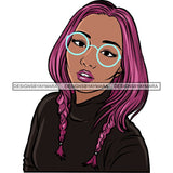 Ebony Afro Woman Nubian Melanin Brown Skin Makeup Model Glasses Accesories SVG Cut Files