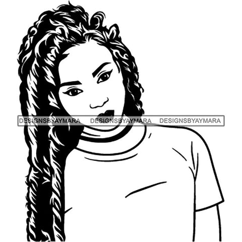 Afro Lady Black Goddess Melanin Dark Latina Morena SVG Files For Cutting and More!