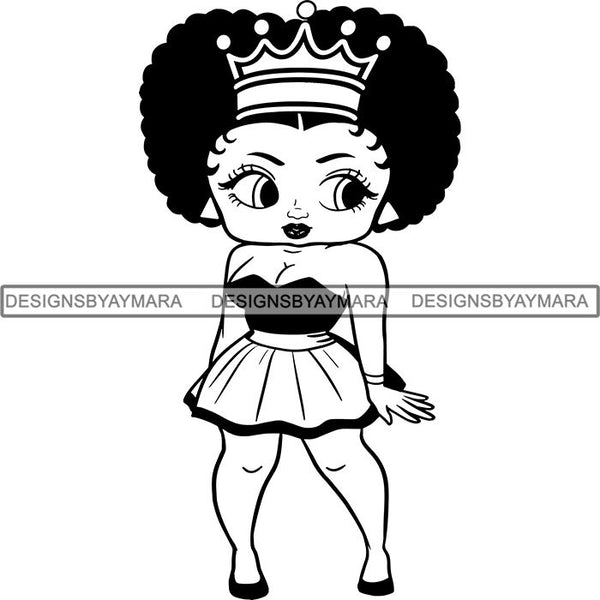 Afro Sexy Queen Betty SVG Cutting Files For Cricut and Silhouette