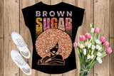 Brown Sugar Melanin Woman Sparkles African American Female Nubian Designs For T-Shirts Sublimation Print Cut Cutting SVG PNG JPG Vector Files