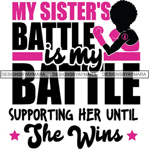 Strong Afro Woman SVG Cancer Survivor Cutting Files For Silhouette Cricut and More