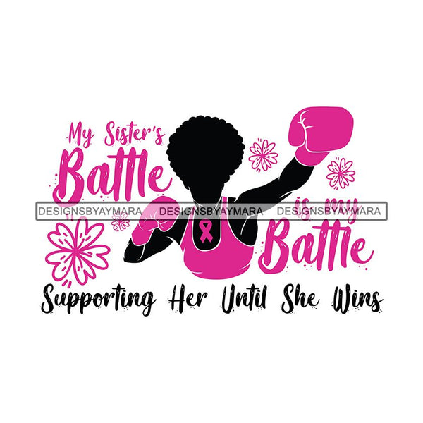 Strong Afro Woman SVG Cancer Survivor Cutting Files For Silhouette Cricut and More