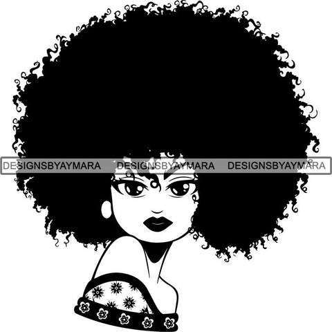 Afro Lola Boss Lady Quotes SVG Cutting Files For Silhouette Cricut and More