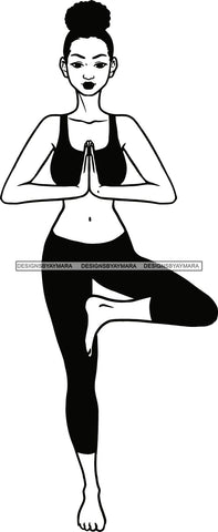 Woman Doing Yoga Meditation Wellness Meditate Relax Inhale Exhale Pose Position .SVG Cutting Files For Silhouette Cricut and More!