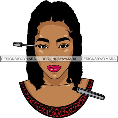 Afro Latin Woman SVG Curly Hairstyle Cutting Files For Silhouette Cricut and More