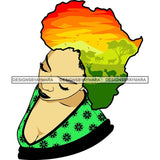 Safari Goddess Africa Continent African American Woman Savanna Animals Hair SVG Cutting Files.