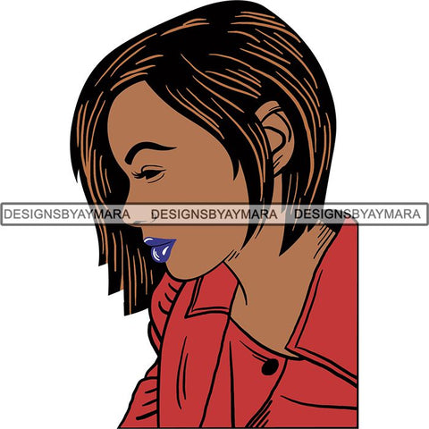 Afro Latin Woman SVG Curly Hairstyle Cutting Files For Silhouette Cricut and More