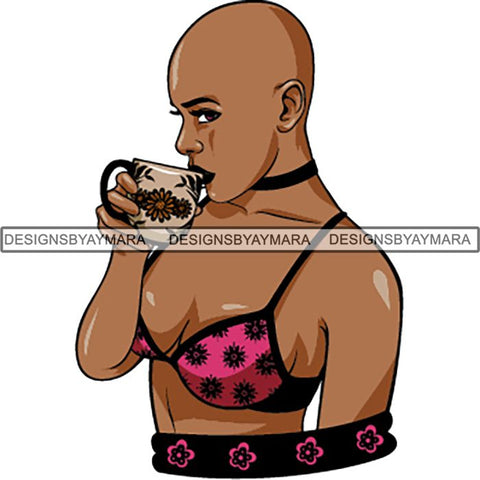 Afro Latin Woman SVG Bald Hairstyle Cutting Files For Silhouette Cricut and More