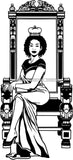 Afro Queen Goddess Melanin Nubian Glamour .SVG Cutting Files For Silhouette and Cricut
