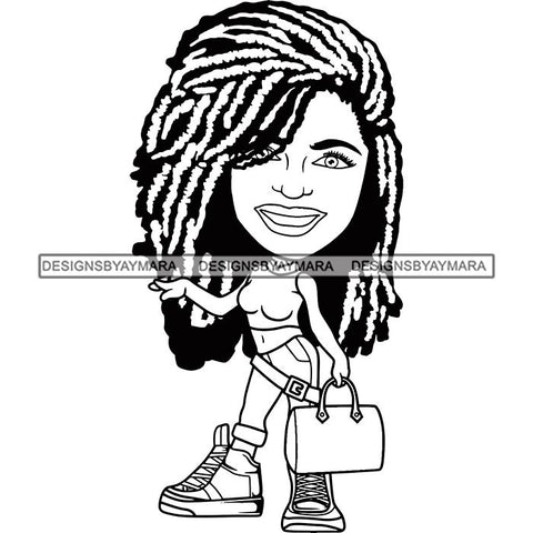 Cute Afro Lola Boss Lady Summer Fashion Dope Diva Glamour .SVG Cutting