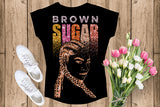 Brown Sugar Melanin Woman Sparkles African American Female Nubian Designs For T-Shirts Sublimation Print Cut Cutting SVG PNG JPG Vector Files