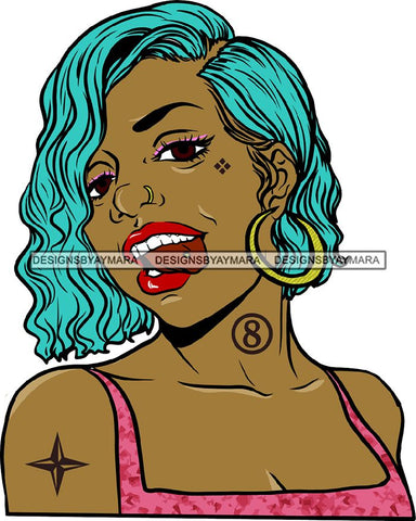 Ghetto Babe Street Girl Funky Girl Woman Face Urban Swag Hip Hop Girl .SVG Cutting Files For Silhouette Cricut and More!