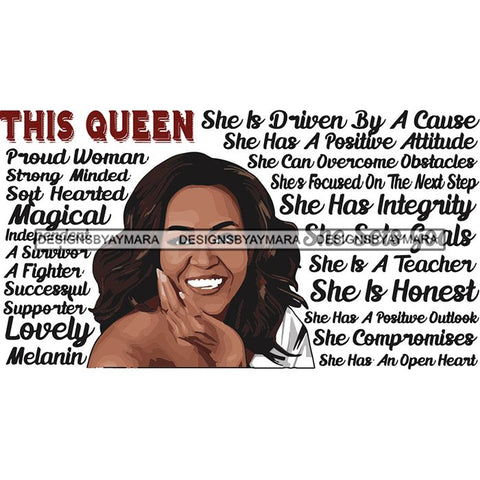 Afro Woman This Queen Quotes SVG Files For Cutting and More!