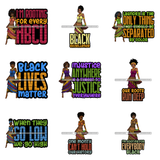 Black History Month Bundle Designs For Commercial Use Celebration Freedom PNG SVG JPG Print Cutting Digital Download Art Digital T-shirt Logo Sublimation Cricut Clipart Artwork Illustration