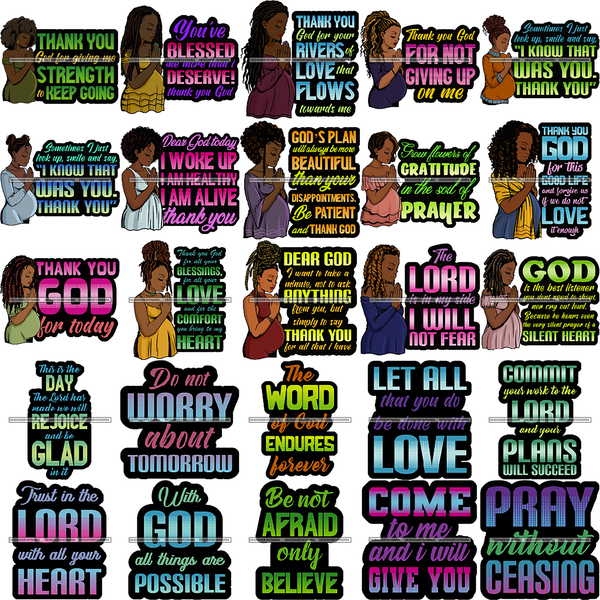 Mega Bundle 150 Christian Designs God Lord Quotes Bible Verse Holly Worship Positive Quotes Designs For Sublimation Cutting Files SVG Layered Designs PNG JPG Cricut Silhouette