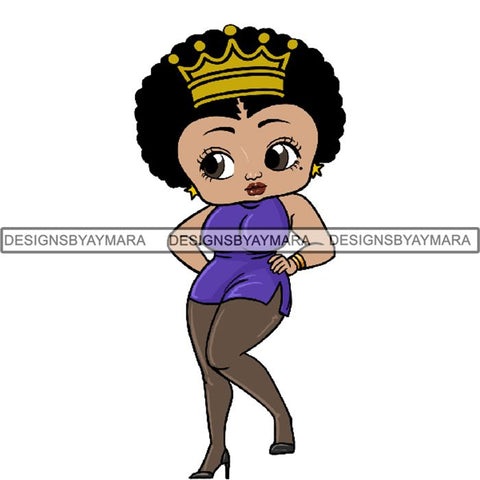 Afro Sexy Queen Betty SVG Cutting Files For Cricut and Silhouette