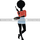 Afro Craft Lady SVG Cutting Files For Silhouette Cricut and More