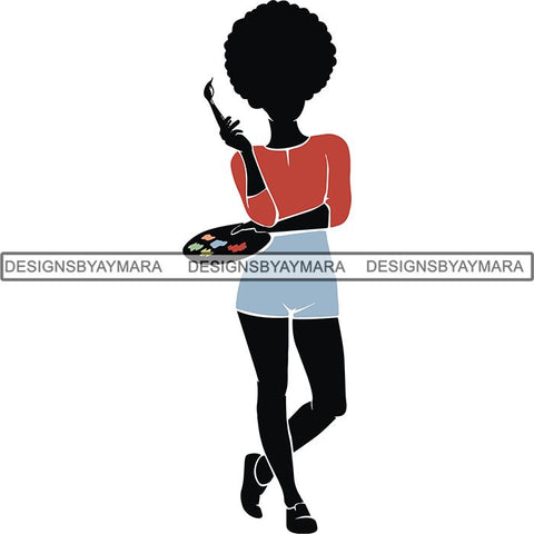 Afro Craft Lady SVG Cutting Files For Silhouette Cricut and More