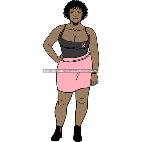 Strong Afro Woman SVG Cancer Survivor Cutting Files For Silhouette Cricut and More