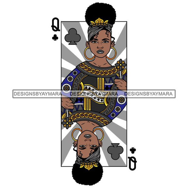 Afro Queen Lola Ace Casino Design Blackjack Poker Gambling Crown Royal SVG Cutting Files For Silhouette Cricut and More!