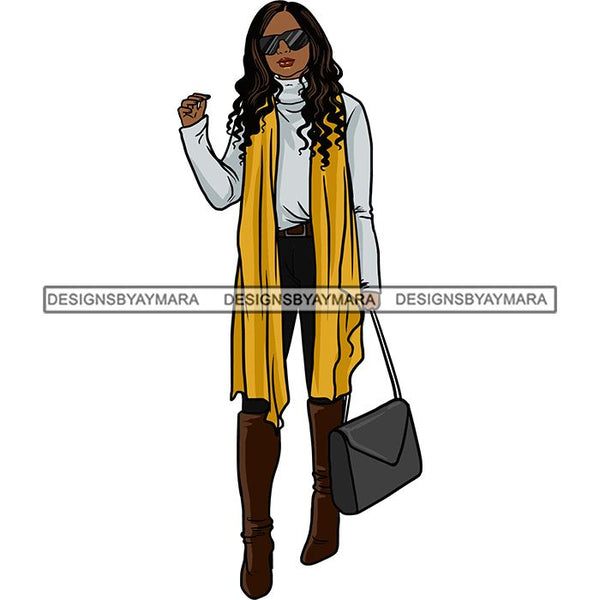Fashion Diva Glamour Afro Classy Sexy Lady SVG PNG JPG Vector Files For Cutting and More