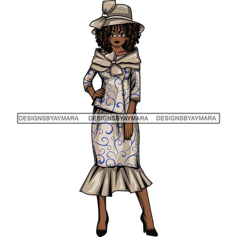 Afro Classy Lola Church Lady Glamour .SVG Clipart Vector Cutting Files For Circuit Silhouette Cricut and More!