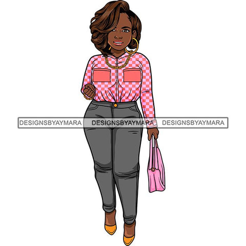 Afro Lola Classy Fashion Lady Glamour Businesswoman .SVG Cutting Files For Silhouette Cricut and More!