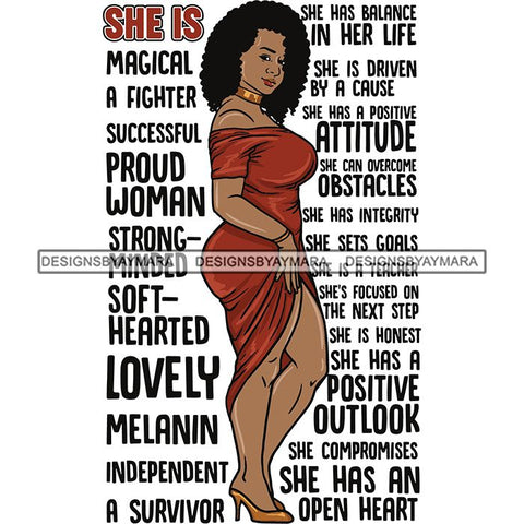 Afro Woman She's Successful Quotes SVG Files For Cutting and More!