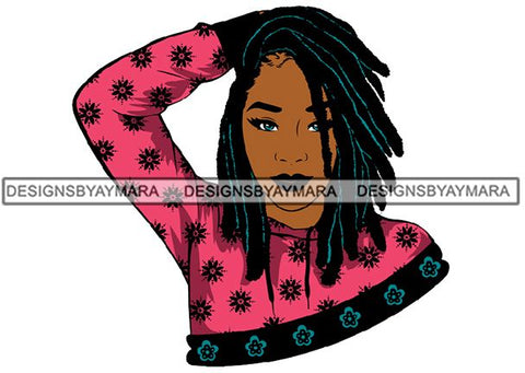 Afro African Lady Pretty Face Goddess Glamour Fashion Vector SVG Cutting Files