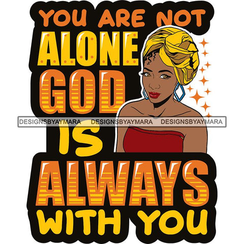 Afro Black Proud Woman Lord God Quotes SVG Cutting Files For Silhouette Cricut and More