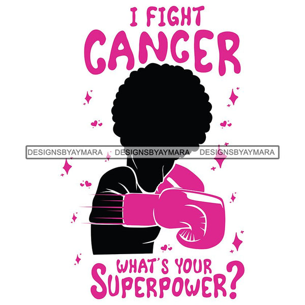 Strong Afro Woman SVG Cancer Survivor Cutting Files For Silhouette Cricut and More