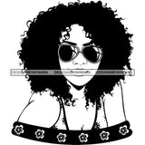 Afro Nubian Melanin Popping Kinky Hair Beautiful African American Woman SVG Cutting Files