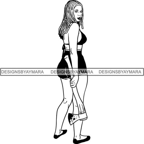 Afro Black Woman Halloween SVG Cutting Files For Silhouette Cricut and More