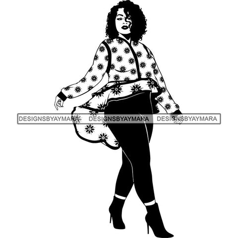Afro Lady Black Goddess Melanin Dark Latina Morena SVG Files For Cutting and More!