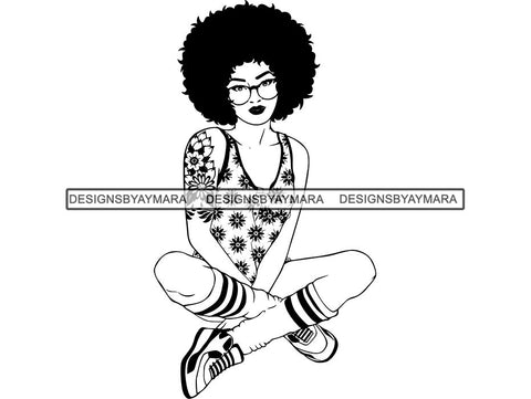 Tattoo Nubian Goddess SVG Files For Cutting
