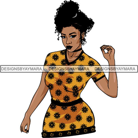 Afro Latin Woman SVG Curly Hairstyle Cutting Files For Silhouette Cricut and More