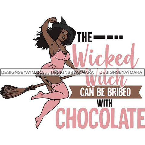 Afro Sexy Witches Halloween SVG Cutting Files For Silhouette Cricut and More
