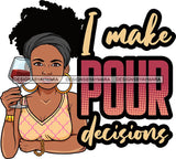 Afro Lola Drinking Wine Relaxing Chilling Life Quotes Alcohol Consumer .SVG Cutting Files For Silhouette and Cricut and More!