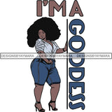 BBW  Woman Thicker Than Snicker I'm a Goddess Quotes .SVG Cut Files For Silhouette Cricut and More